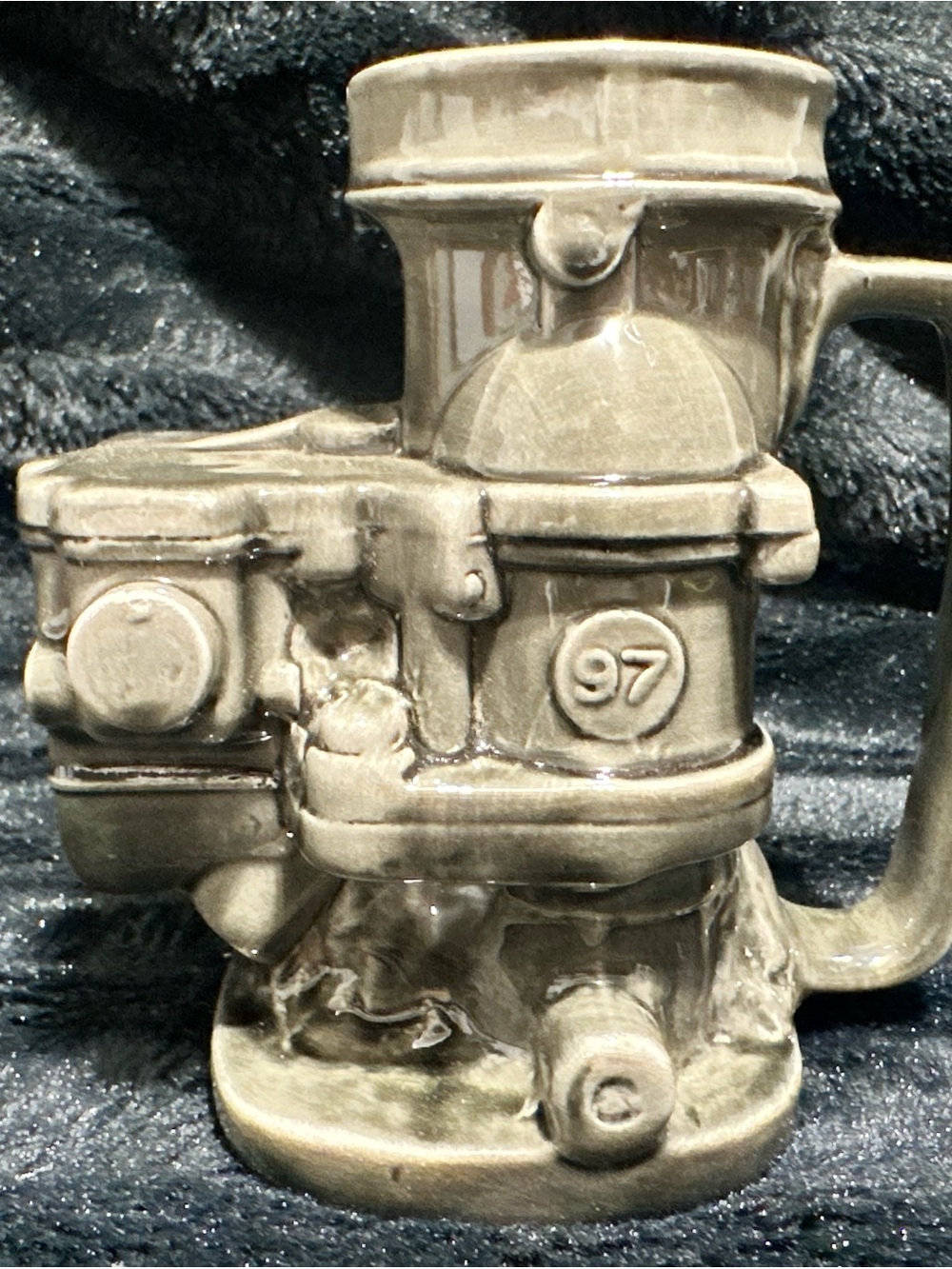 Vtg Engine Coffee Mug Auto Car Collectibles Cup South Bend USA 16 oz VK Tardel